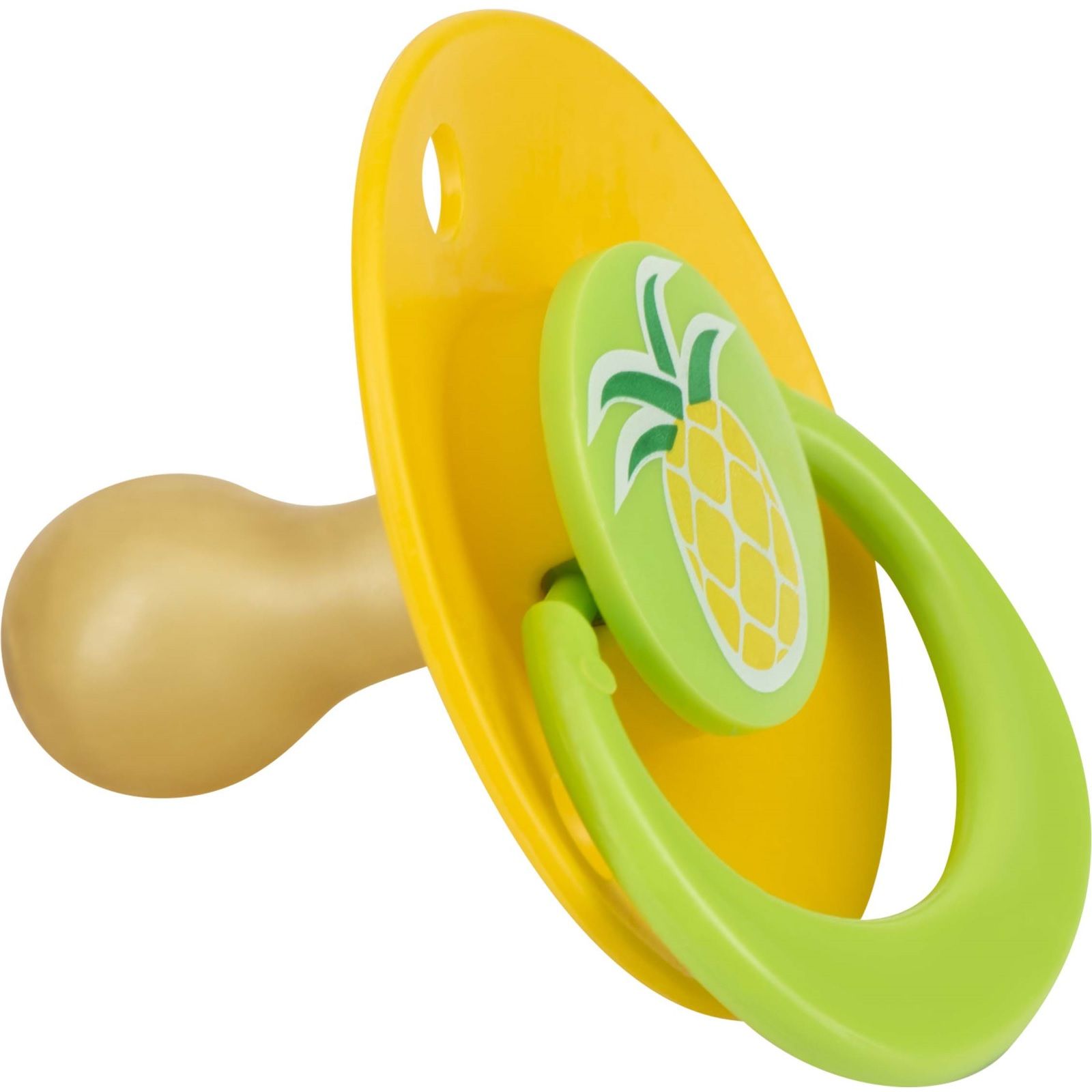 Пустышка латексная классическая "Ананасик" с изогнутым нагубником Курносики от 0 месяцев 13110