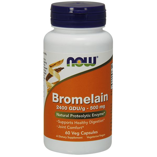 Bromelain, Бромелайн, Now Foods, 500 мг, 60 капсул