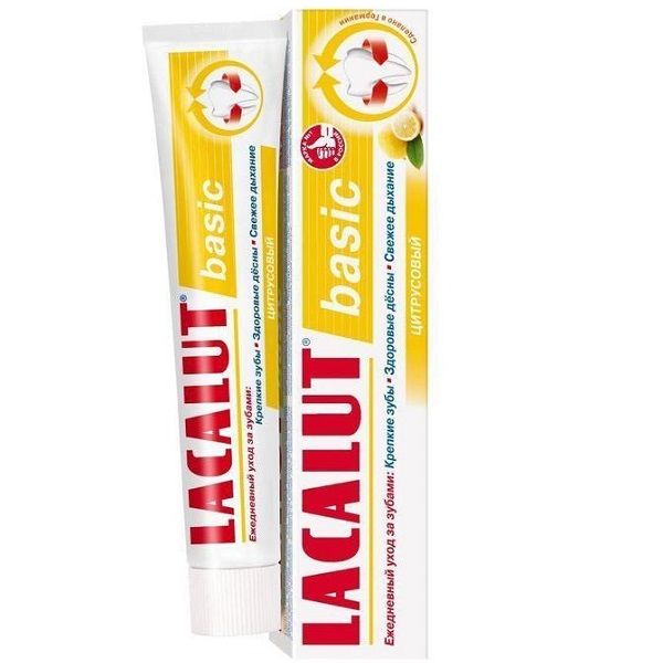 Зубная паста Lacalut Basic с цитрусовым вкусом, 75 мл
