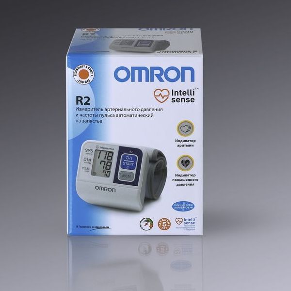 Тонометр R2 автоматический на запястье Omron, 1 шт