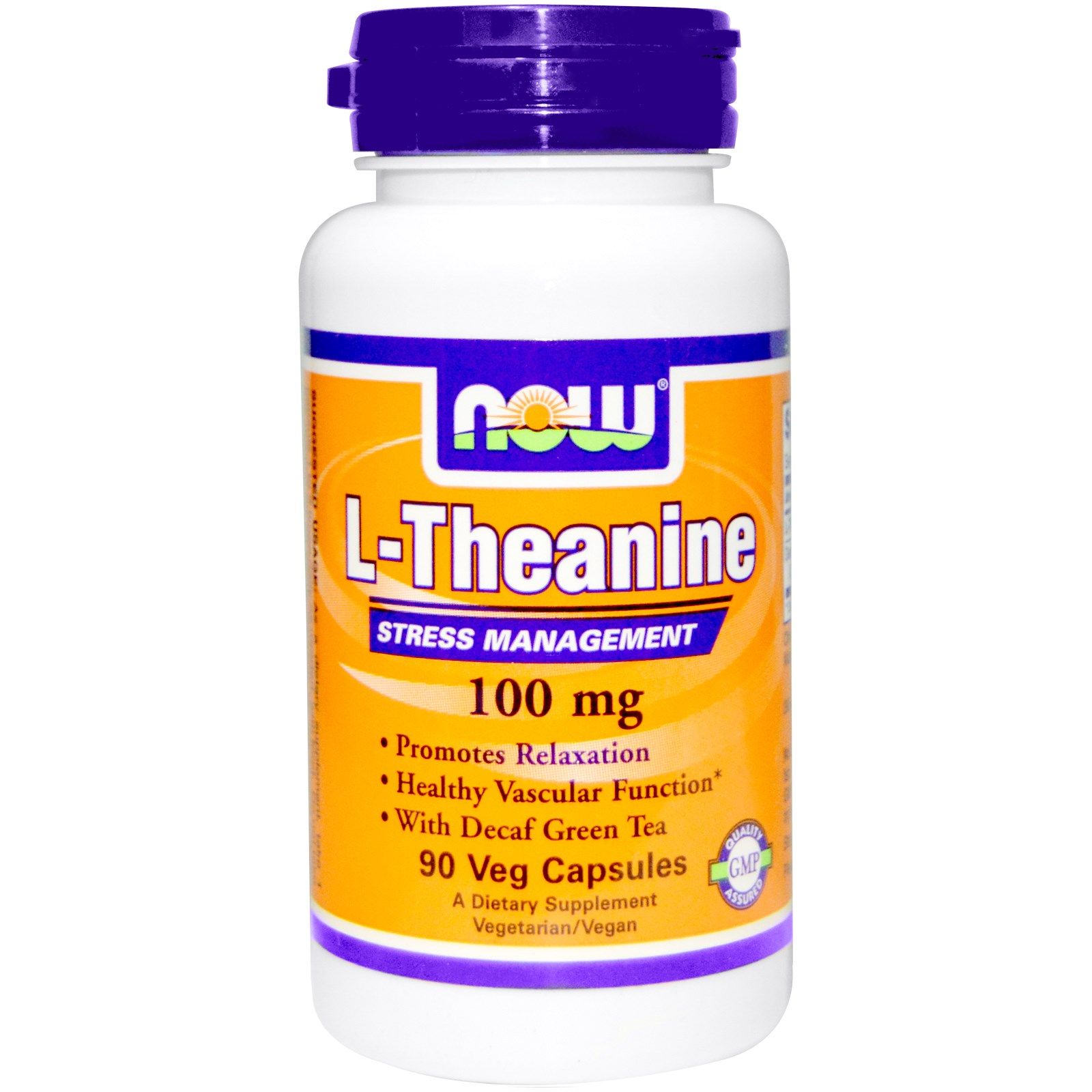 L-Theanine, L-Тианин, Now Foods, 100 мг, 90 капсул