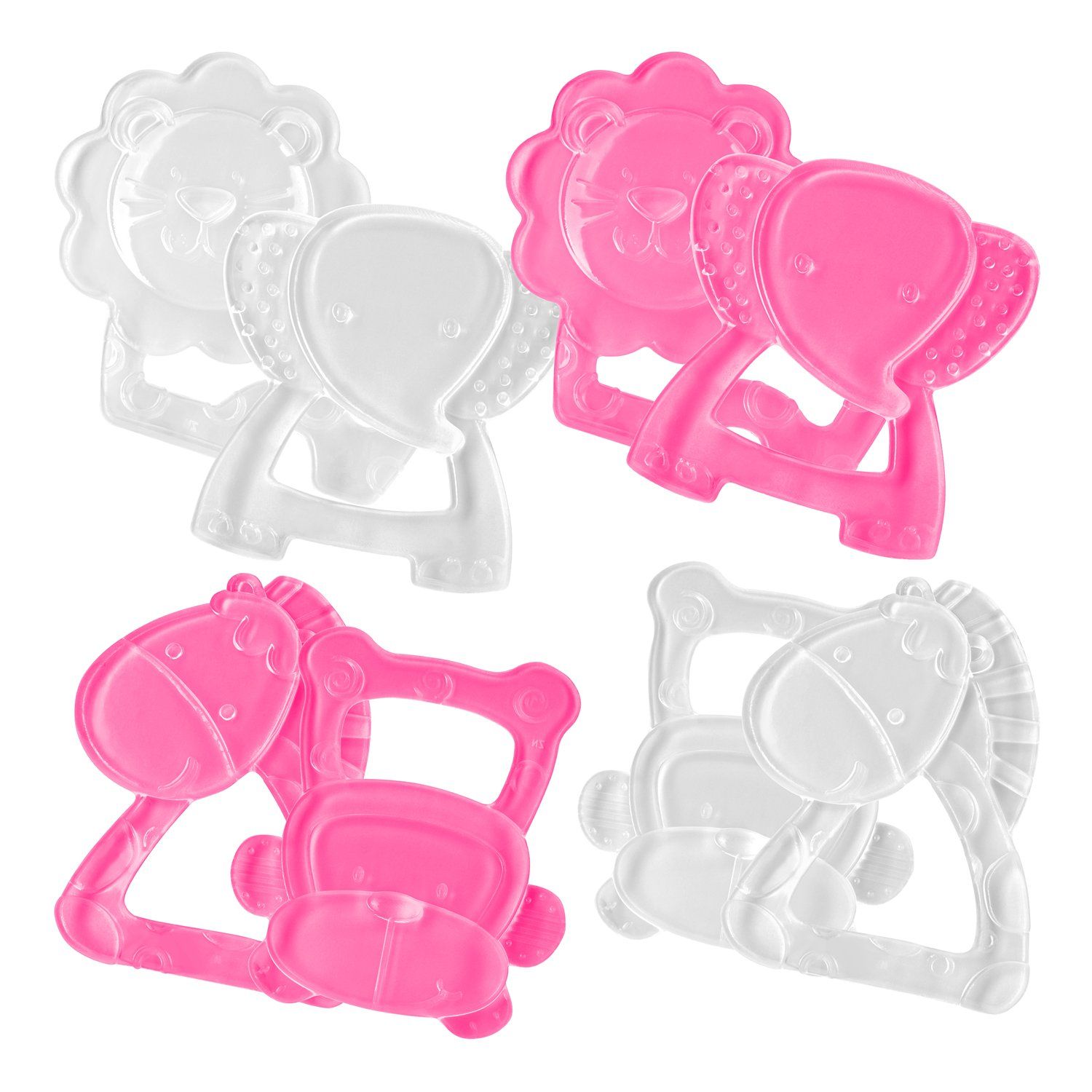 Прорезыватель силиконовый Озорная компания Курносики с 4 месяцев 23073, 2 шт