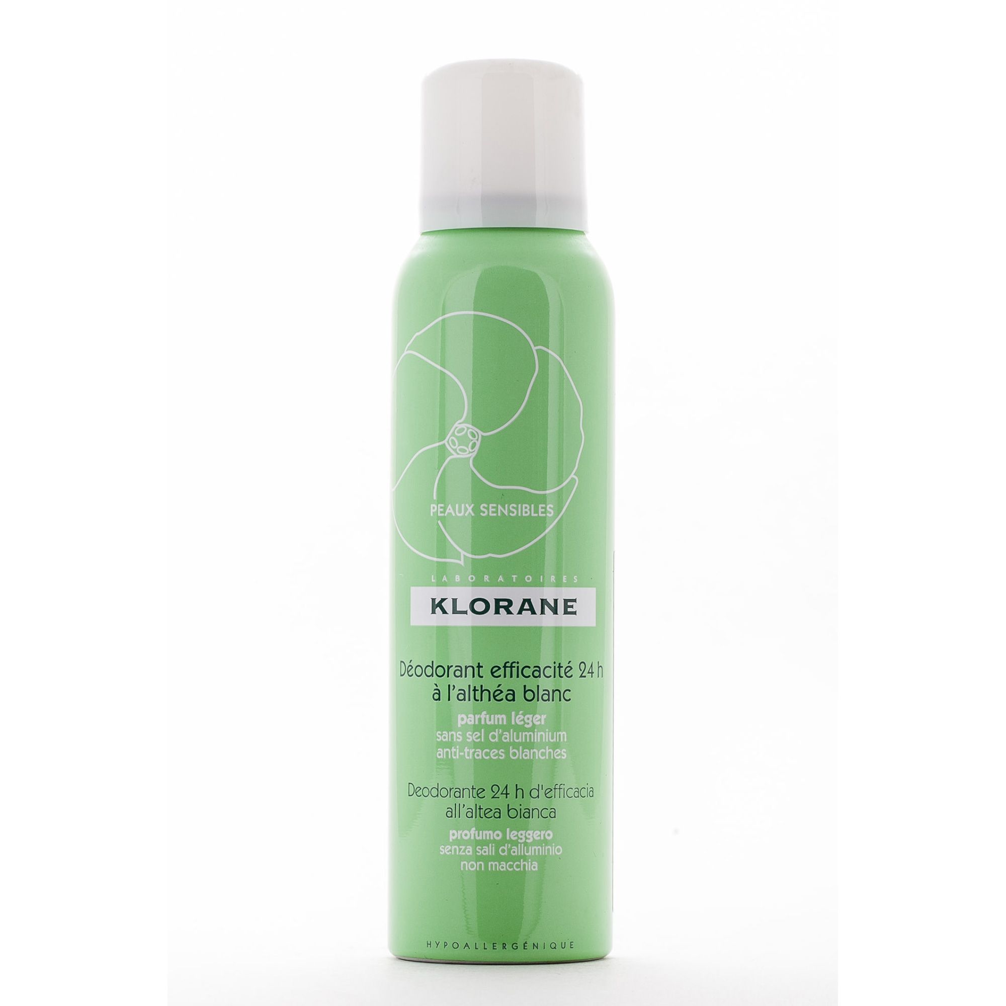 Дезодорант-спрей с белым алтеем 24 часа эффективности Klorane, 125 мл