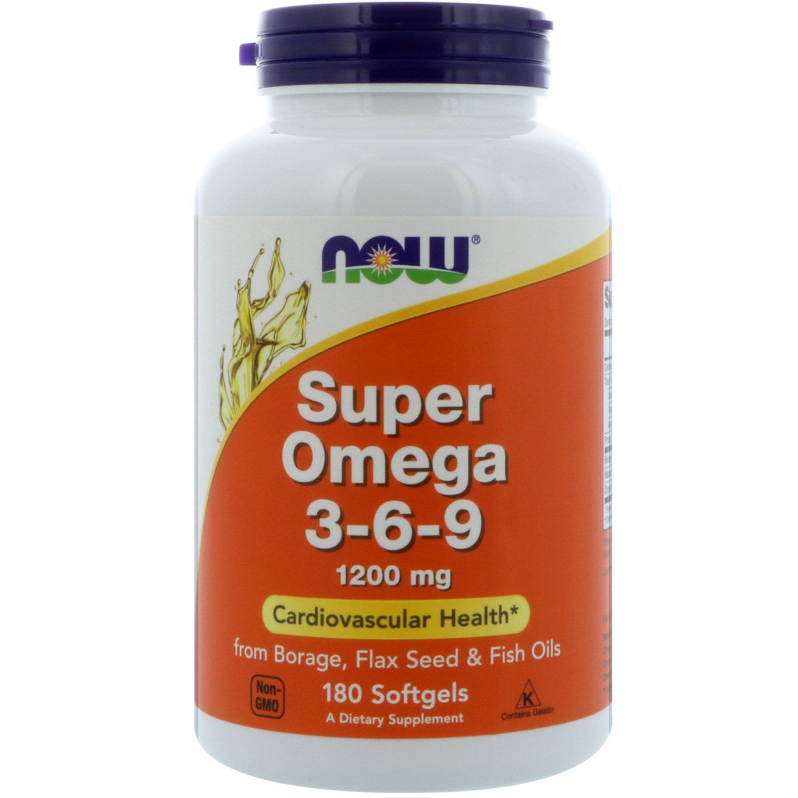 Super Omega 3-6-9 Супер Омега 3-6-9 Now Foods 1200 мг, 180 капсул