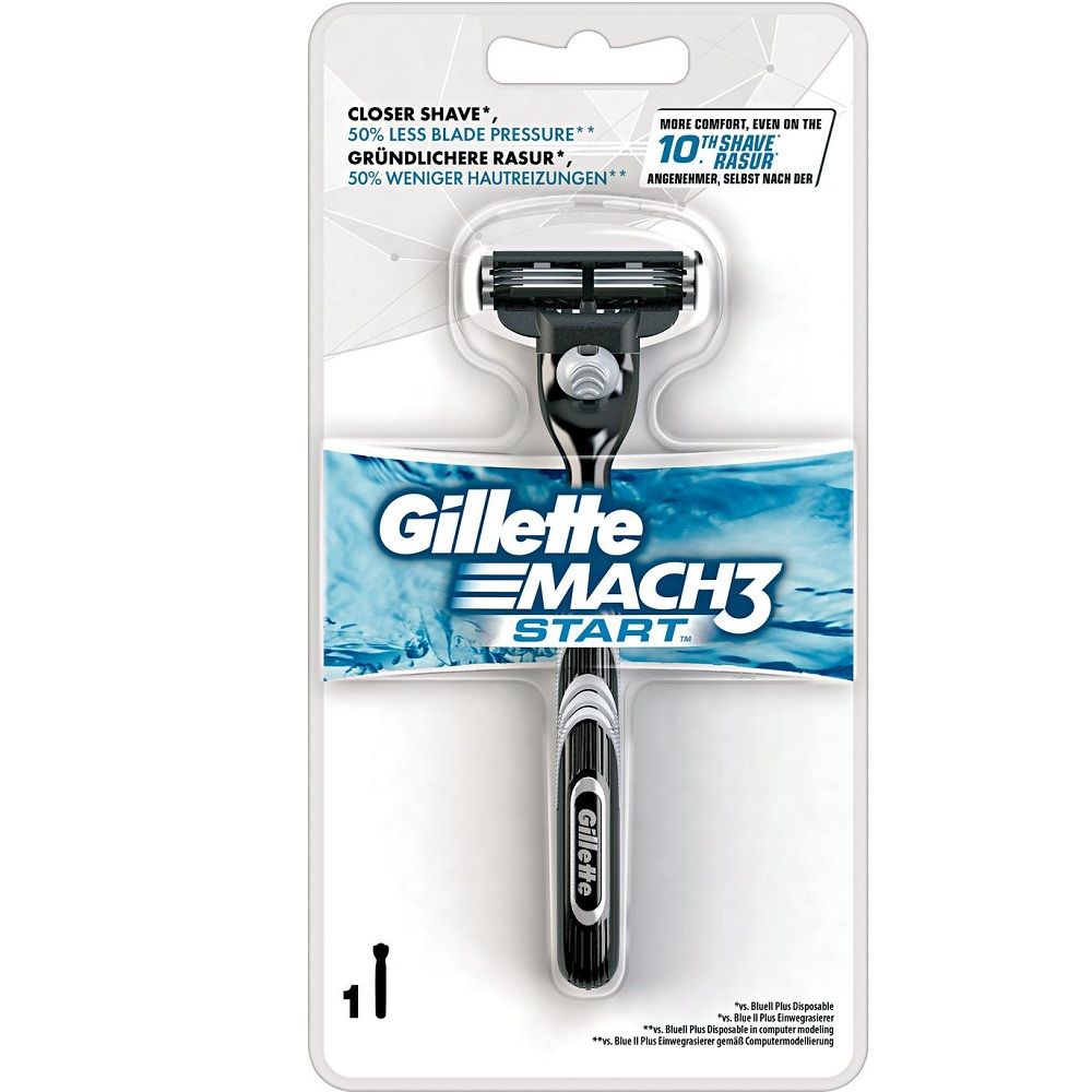 Безопасная бритва Gillette Mach3 Start + 2 сменные кассеты