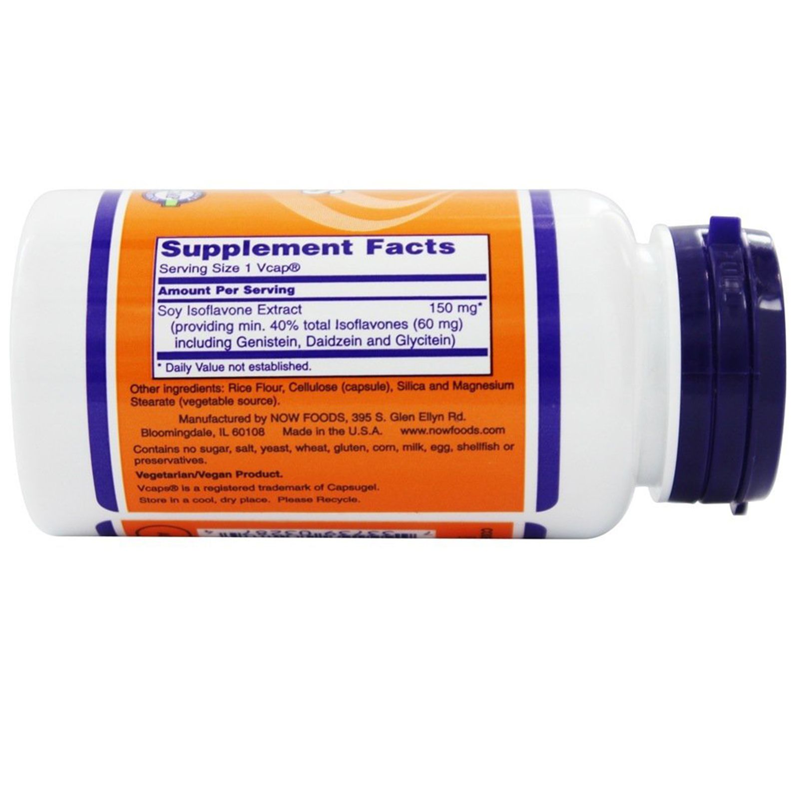 Soy Isoflavones, Восполнение Недостатка Гормонов, Now Foods, 150 мг, 60 капсул