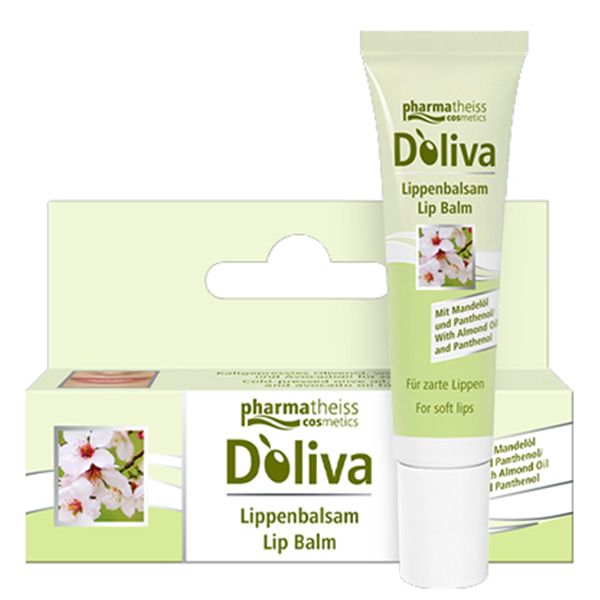 Бальзам для губ с маслом авокадо, жожоба и сладкого миндаля D'oliva, 7 мл