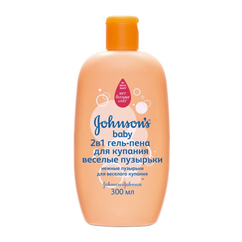 Гель-пена для купания 2 в 1 «Веселые пузырьки» с травами Johnsons Baby, 300 мл