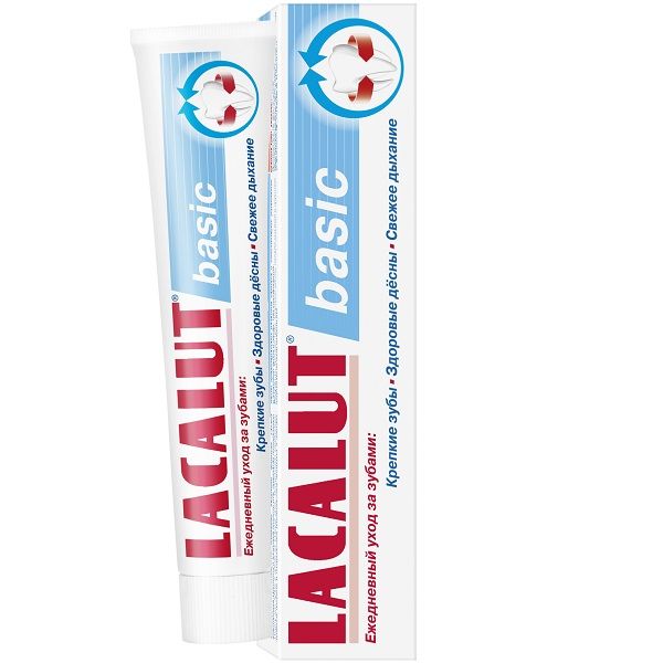 Зубная паста для ежедневного ухода за зубами Lacalut Basic, 75 мл