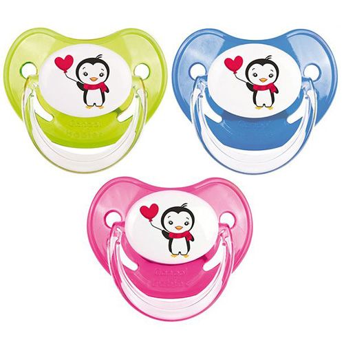 Пустышка силиконовая анатомическая Penguins с 18 мес. Canpol Babies, 1 шт