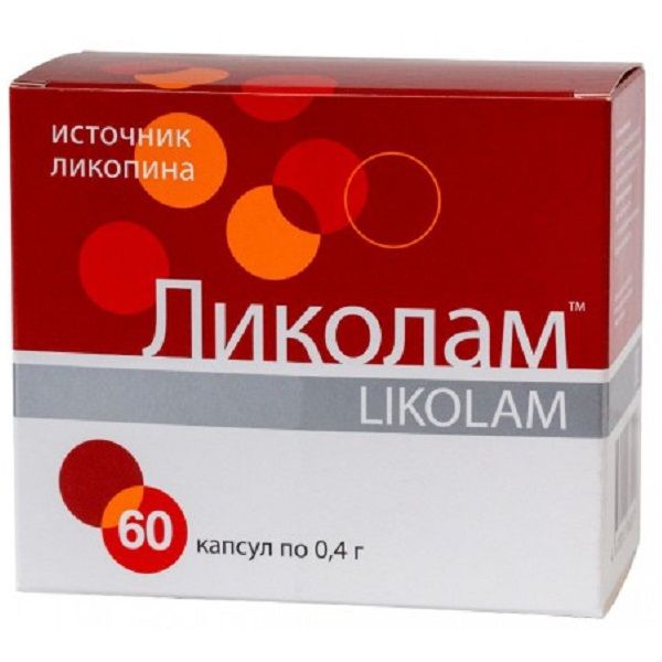 Источник ликопина Ликолам для лечения аденомы и простатита 0,4 г, 60 шт