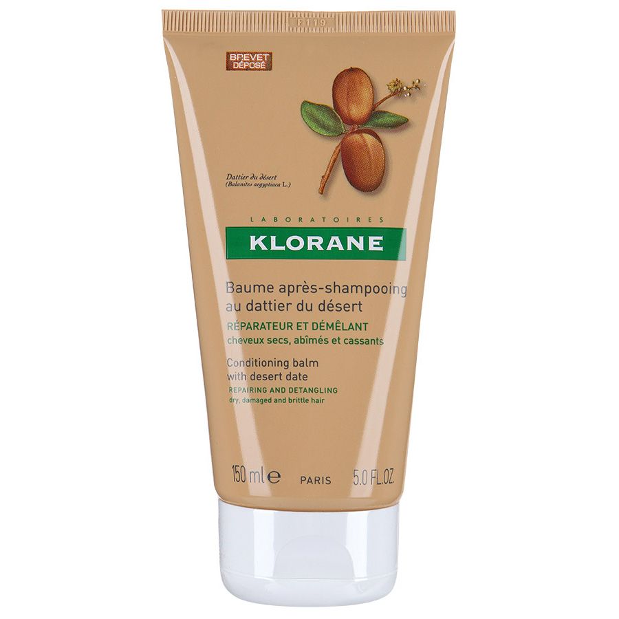 Питательный бальзам-ополаскиватель с маслом финика пустынного Klorane, 150 мл