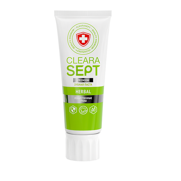 Зубная паста Herbal Лекарственные травы ClearaSept, 75 мл