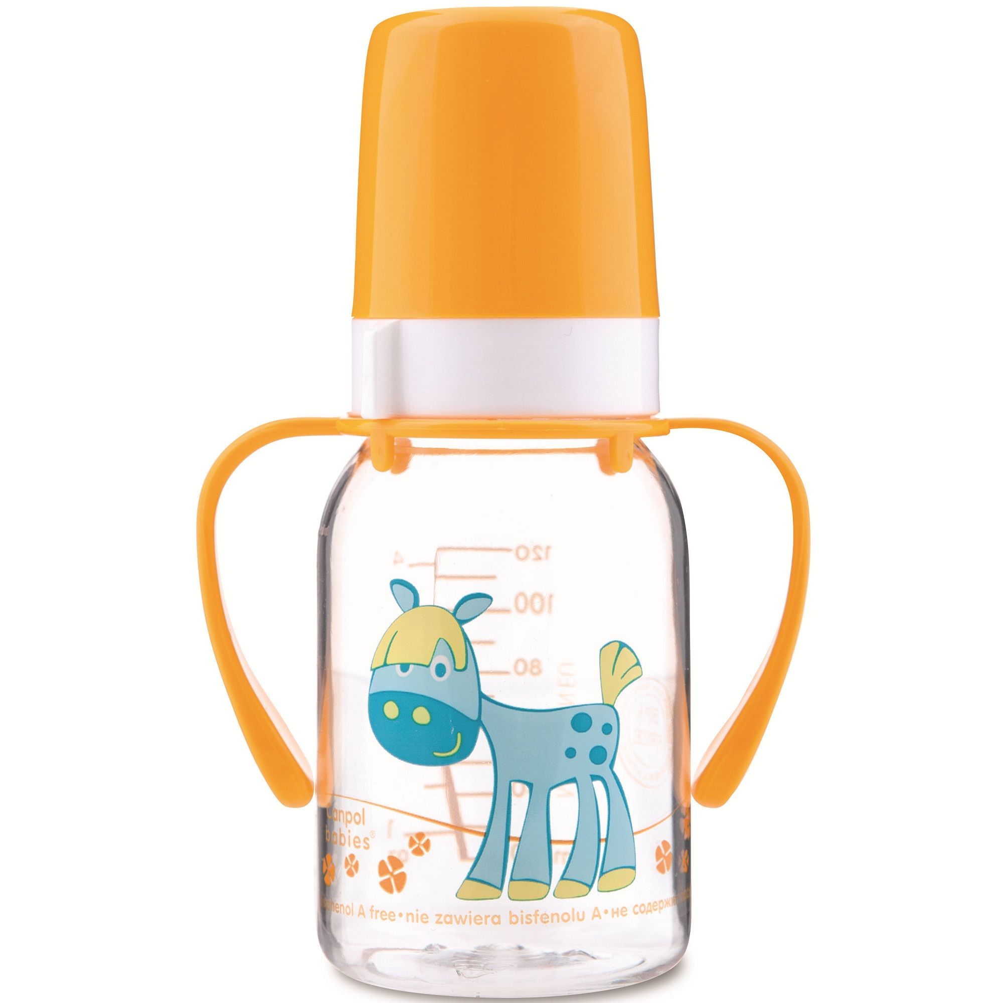 Бутылочка для кормления с силиконовой соской 3+ Canpol babies Cheerful animals, 120 мл