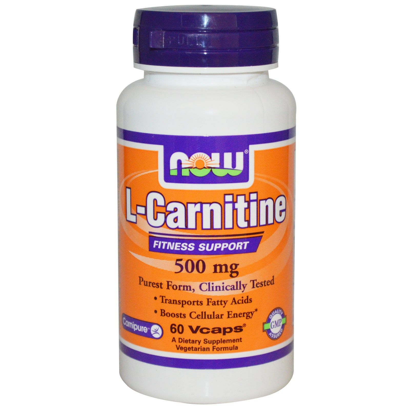 L-Carnitine, L-Карнитин для похудения, Now Foods, 500 мг, 60 капсул