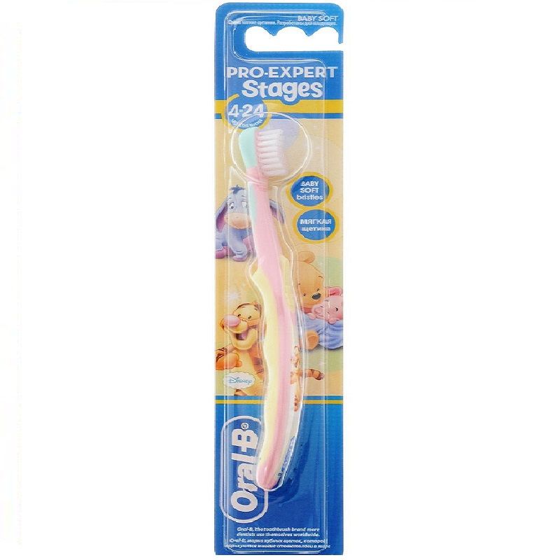 Зубная щетка для детей Pro-Expert Stages-1 от 4 до 24 мес. мягкая Oral-B, 1 шт