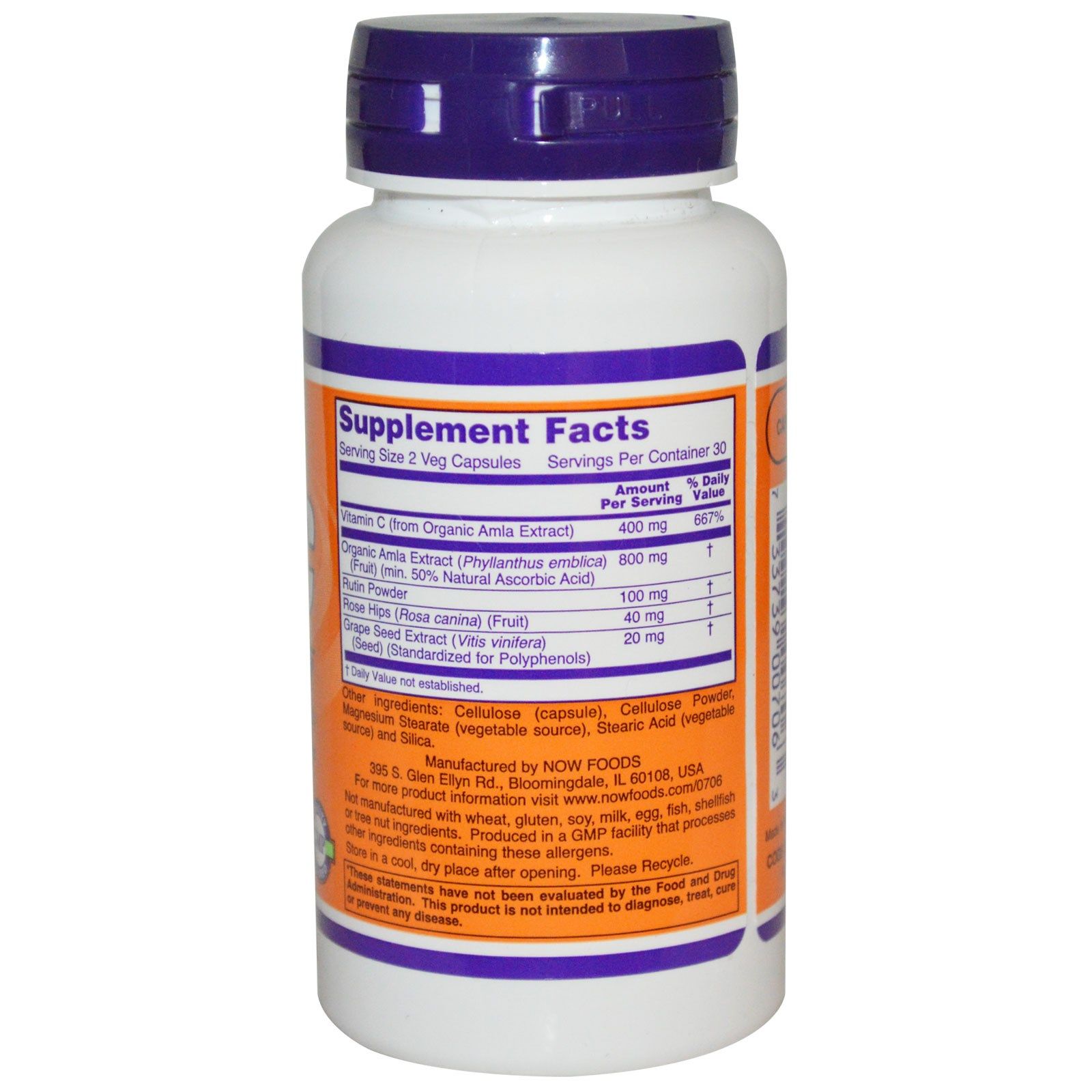 Tru-C BioComplex, Натуральный Витамин С, Now Foods, 60 капсул