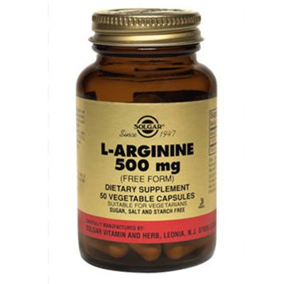 Cолгар L-аргинин Улучшение эректильной функции и рост мышечной массы  Solgar  500 мг, 50 капсул