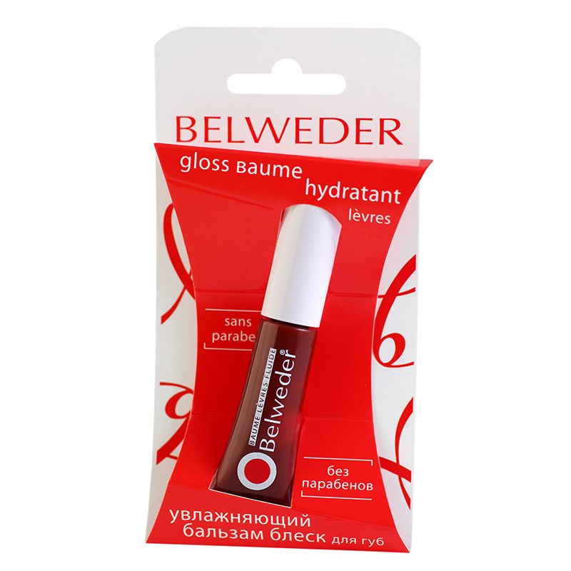 Увлажняющий бальзам блеск для губ вишня Belweder, 7 мл