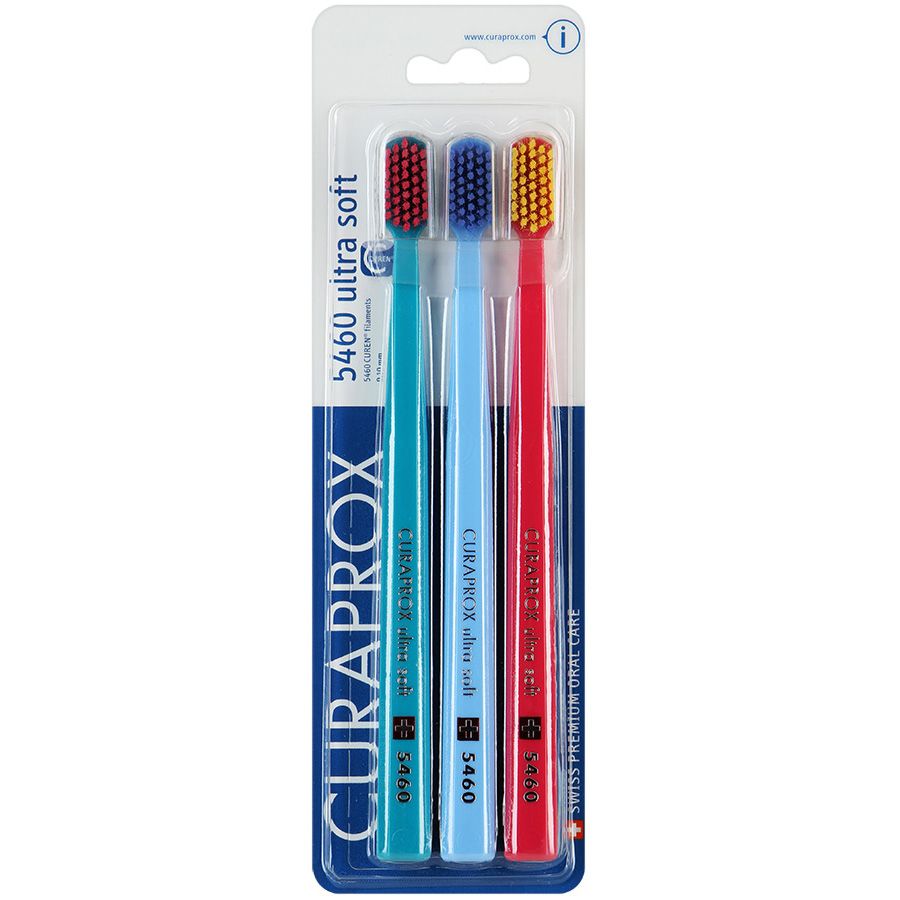 Набор ультрамягких зубных щеток ultra soft Curaprox, 3 шт