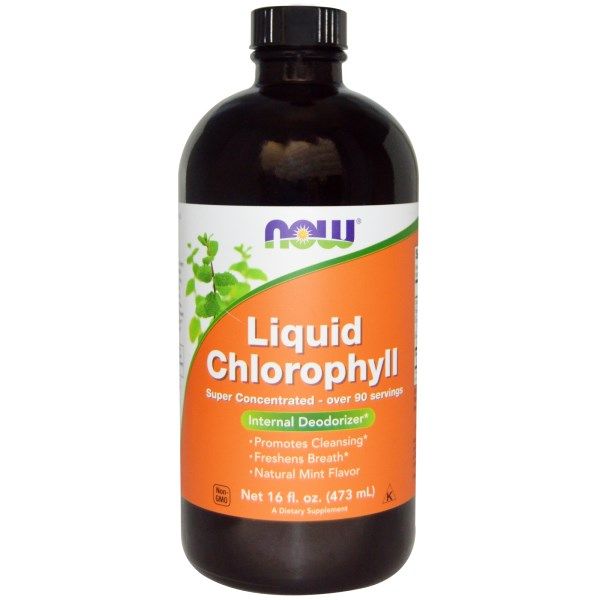 Liquid Chlorophyll  Хлорофилл жидкий  Now Foods  100 мг, 473 мл