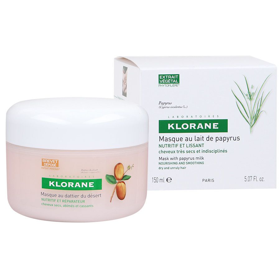 Питательно-восстанавливающая разглаживающая маска с молочком папируса Klorane, 150 мл