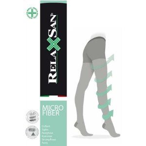 Компрессионные колготки Relaxsan Collant Microfiber с микрофиброй 140 ден черного цвета, размер 2