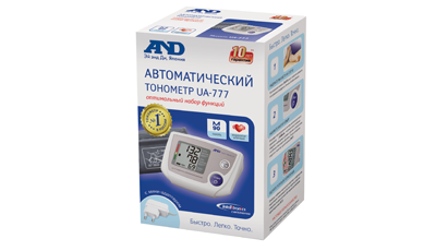 Тонометр ua-777 автоматический универсальный с адаптером A&D, 1 шт