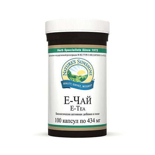 Е-чай НСП, Нормализует работу пищеварительного тракта, NSP, 434 мг, 100 таблеток