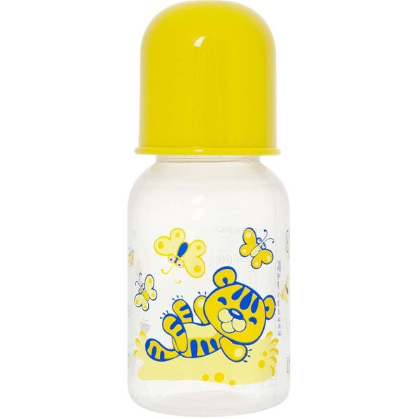 Бутылочка полипропиленовая с латексной соской мои любимые жтвотные Курносики, 125 мл
