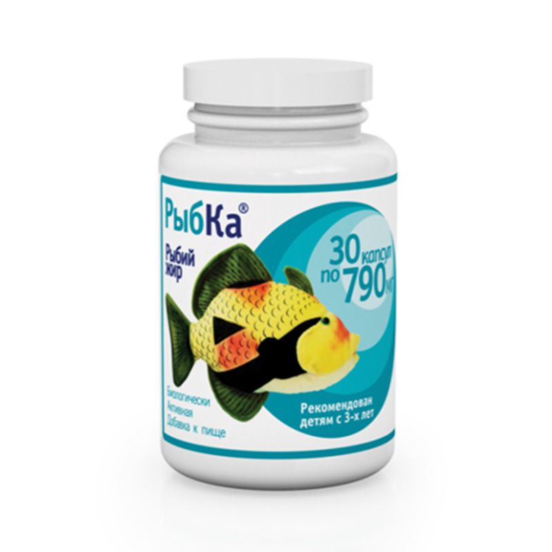 Рыбий жир РыбКа Укрепление иммунитета КА, 0.2г, 100 капсул