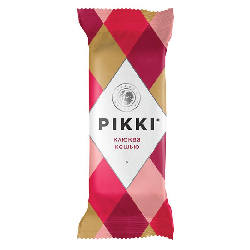 Батончик орехово-фруктовый pikki клюква-кешью Клинские снеки, 35 г