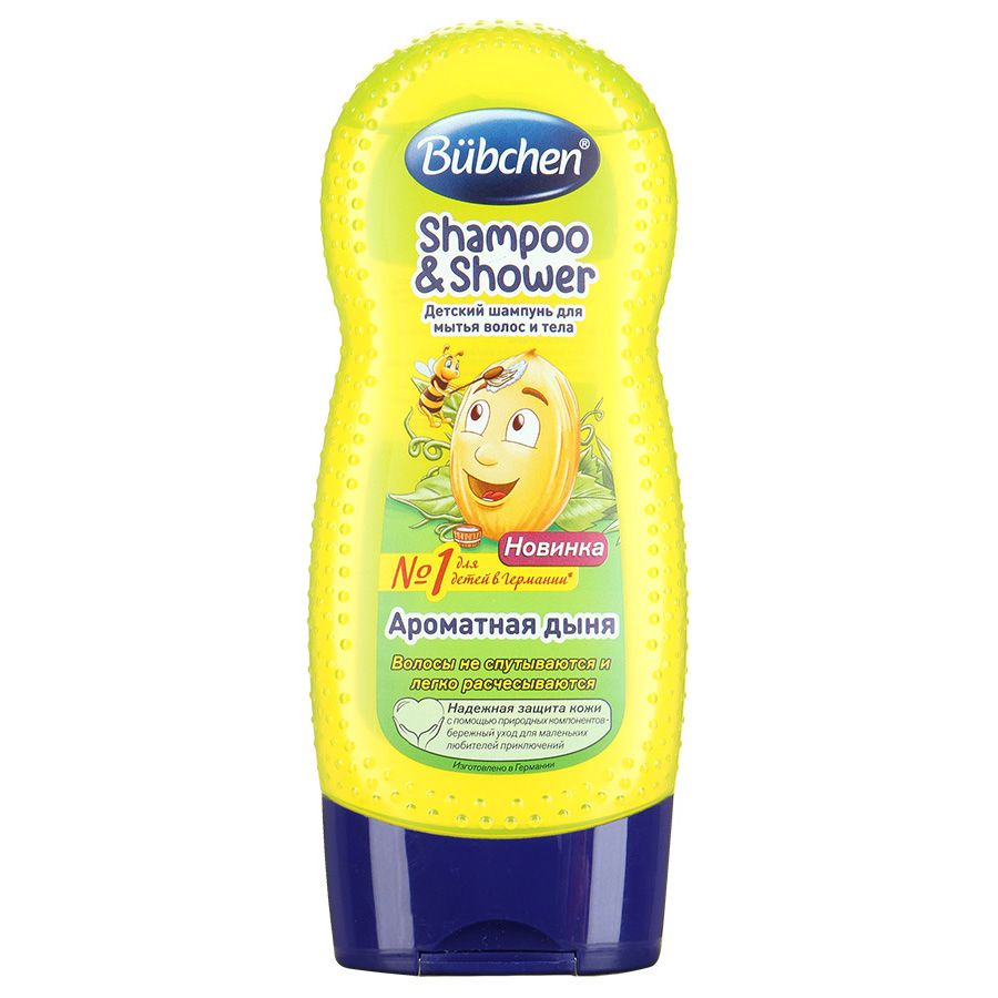 Шампунь для волос и тела ароматная дыня Bubchen, 230 мл