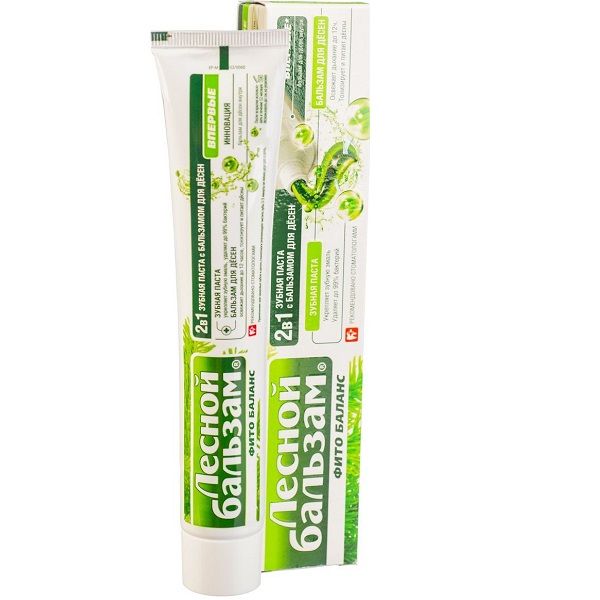 Зубная паста Лесной бальзам 2 в 1 с бальзамом для десен, 75 мл
