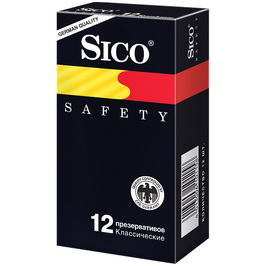 Презервативы safety безопасные классические Sico, 12 шт