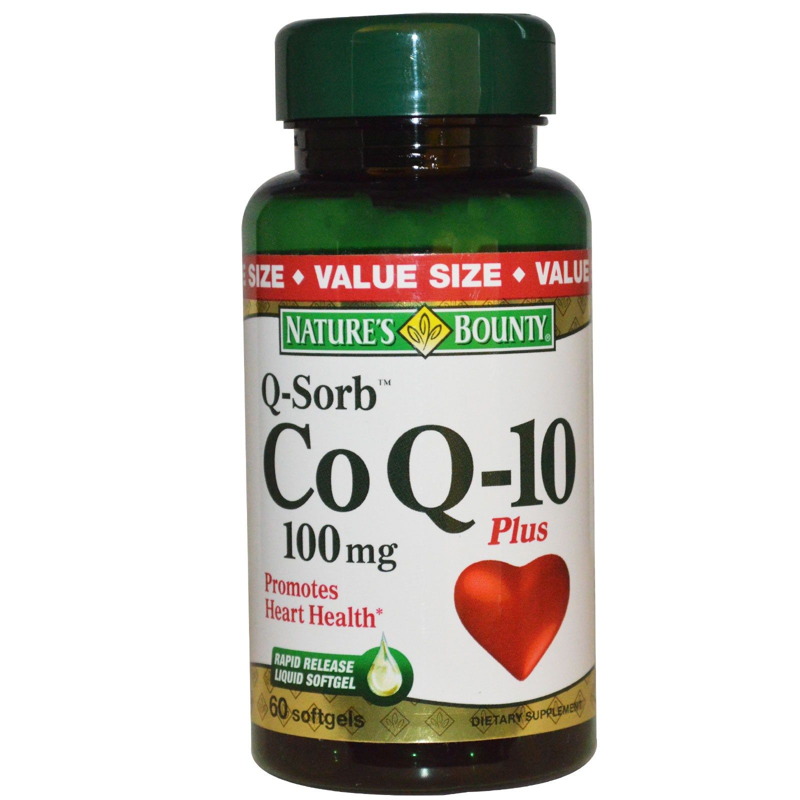 Коэнзим Q-10  Профилактика сердечно-сосудистых заболеваний Nature's Bounty  100 мг, 60 капсул