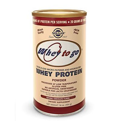 Солгар Белковая сыворотка «Вэй ту гоу» со вкусом шоколада Для интенсивных тренировок  Solgar  454 грамма