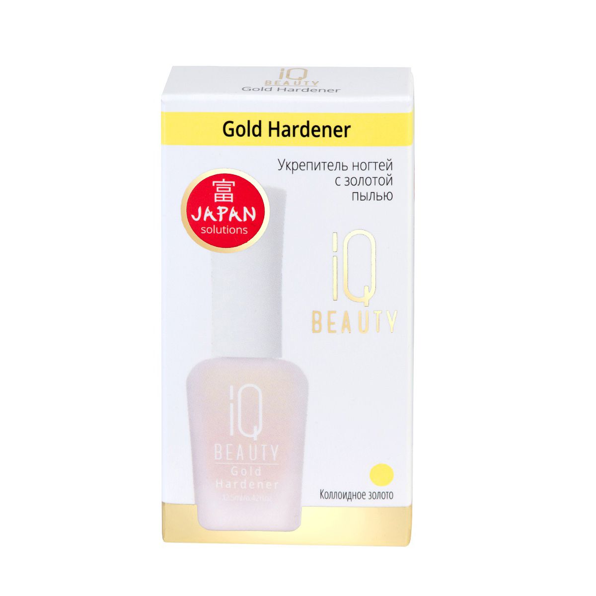 Укрепитель ногтей с золотой пылью Gold Hardener IQ Beauty, 12.5 мл