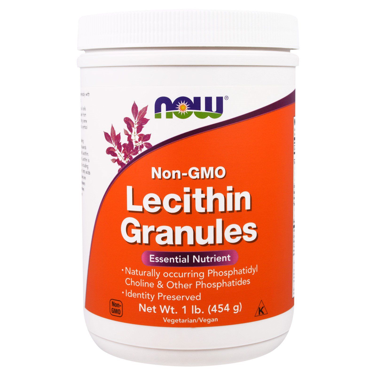 Lecithin Granules, Лецитин в гранулах, Заболевания нервной системы, Now Foods, 454 г