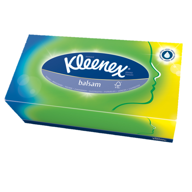 Салфетки в коробке balsam Kleenex, 80 шт