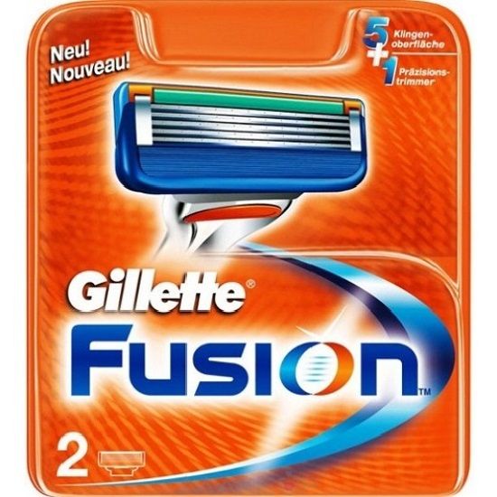 Сменные кассеты fusion для бритья Gillette, 2 шт