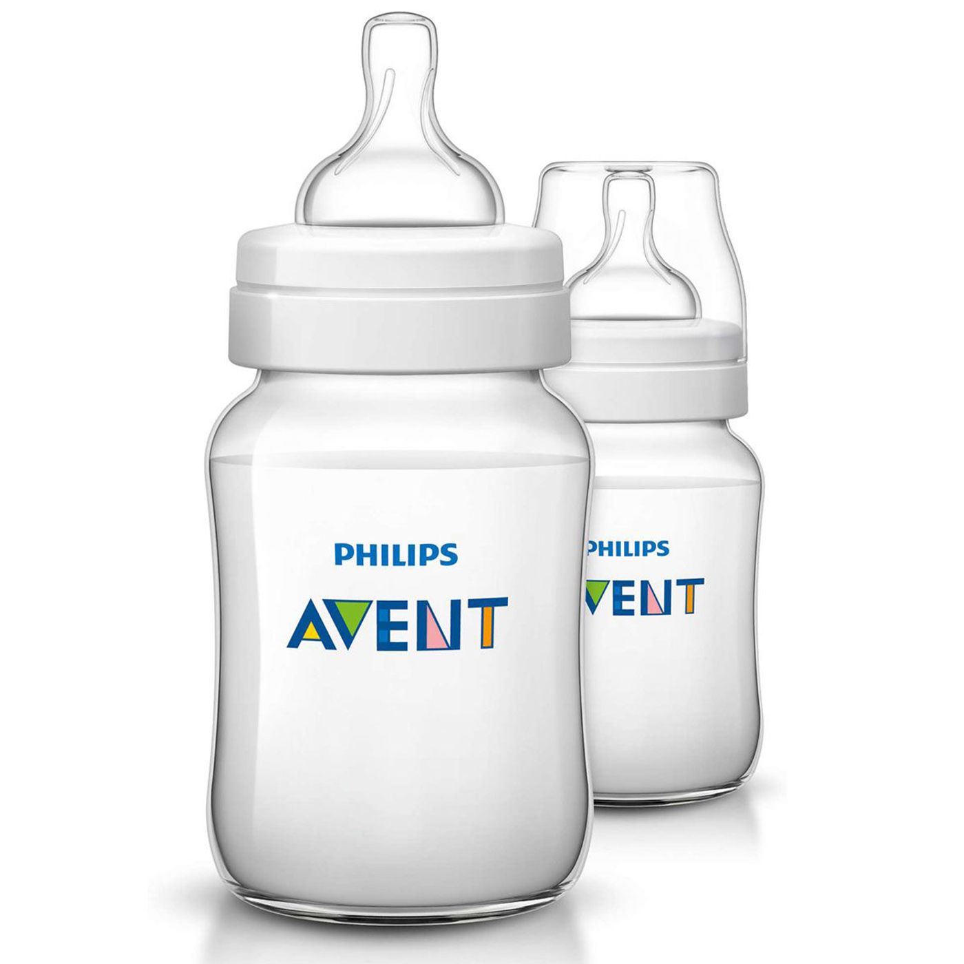 Бутылочка и соска с медленным потоком для детей от 1 месяца Philips Avent, 260 мл, 2 шт.