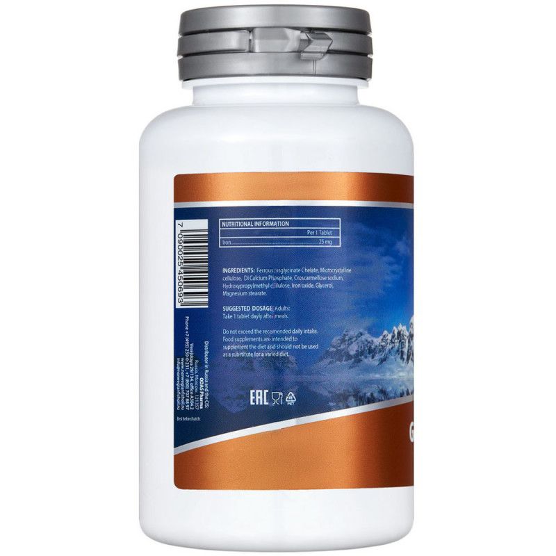 Легкодоступное железо Gentle Iron Norwegian Fish Oil 550 мг, 100 таблеток