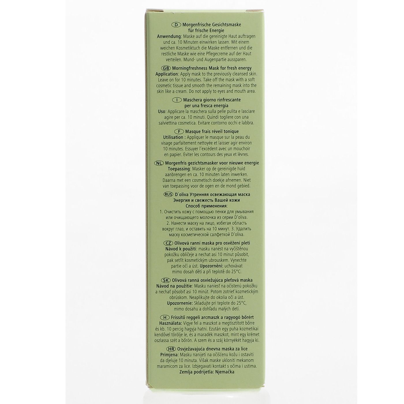 Утренняя освежающая маска для лица с витамином C и оливковым маслом D'oliva, 30 мл