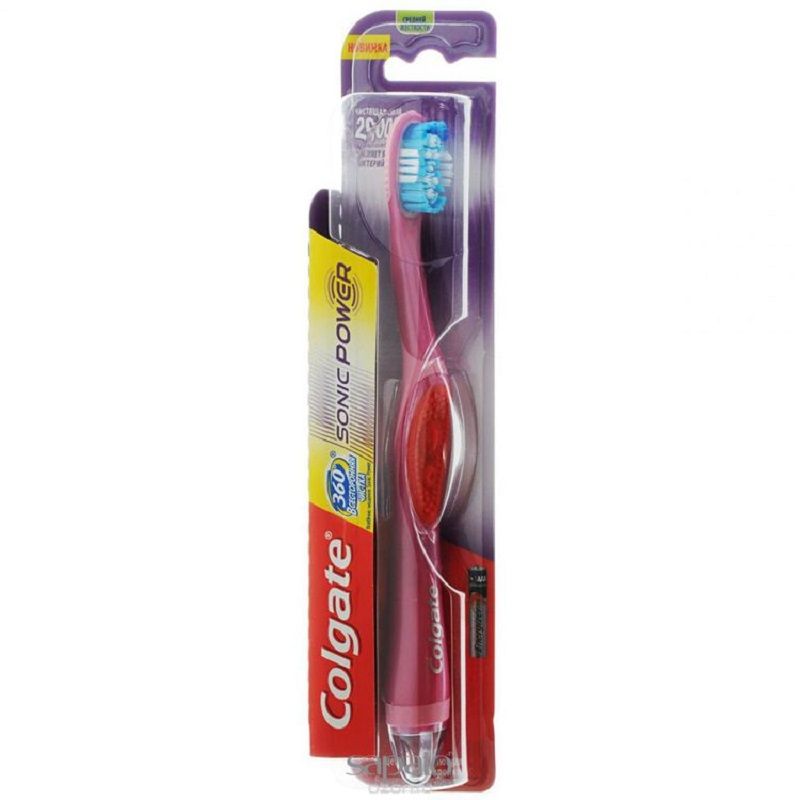 Зубная щетка 360 Sonic Power всесторонняя чистка на батарейках Colgate, 1 шт