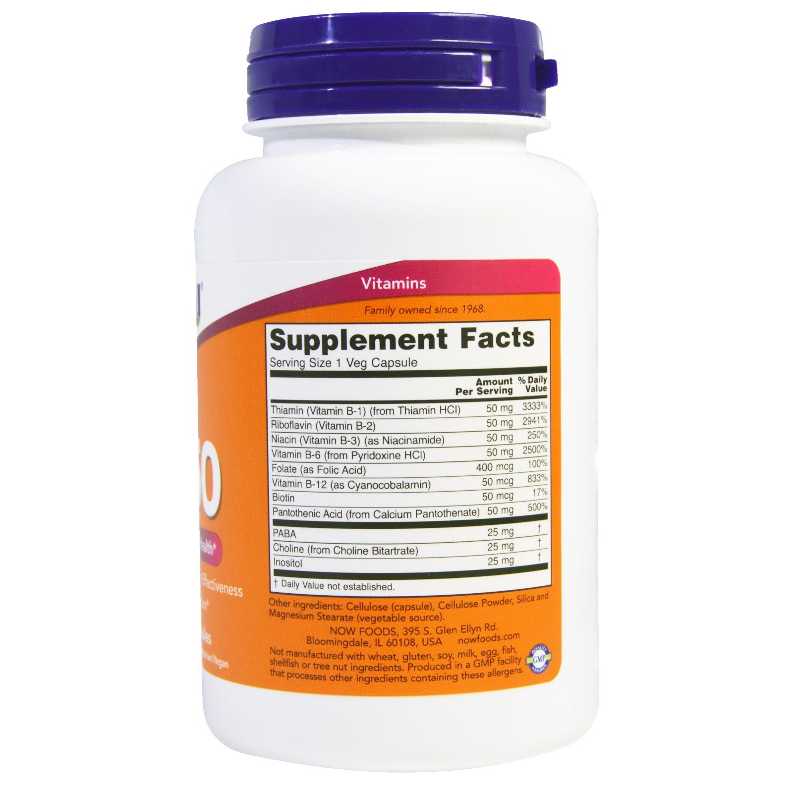 B-50 Complex, В-50 Комплекс, Now Foods, 100 капсул