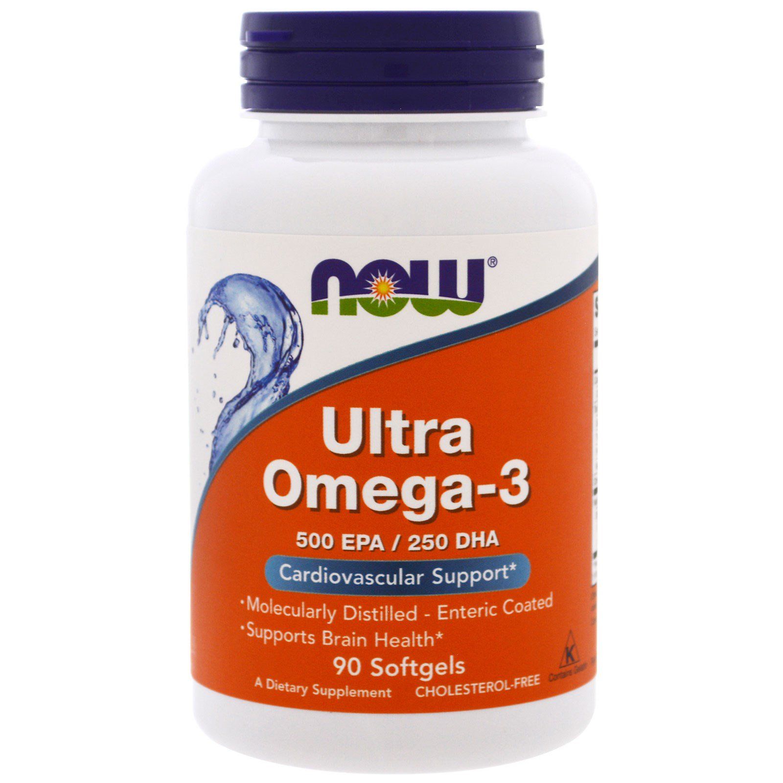 Ультра Омега-3 Ultra Omega-3 500 EPA/250 DHA Now Foods, 90 шт