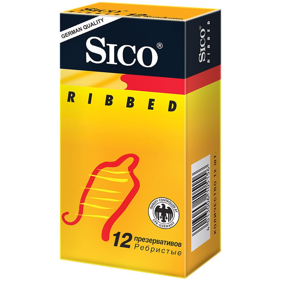 Презервативы ribbed ребристые Sico, 12 шт