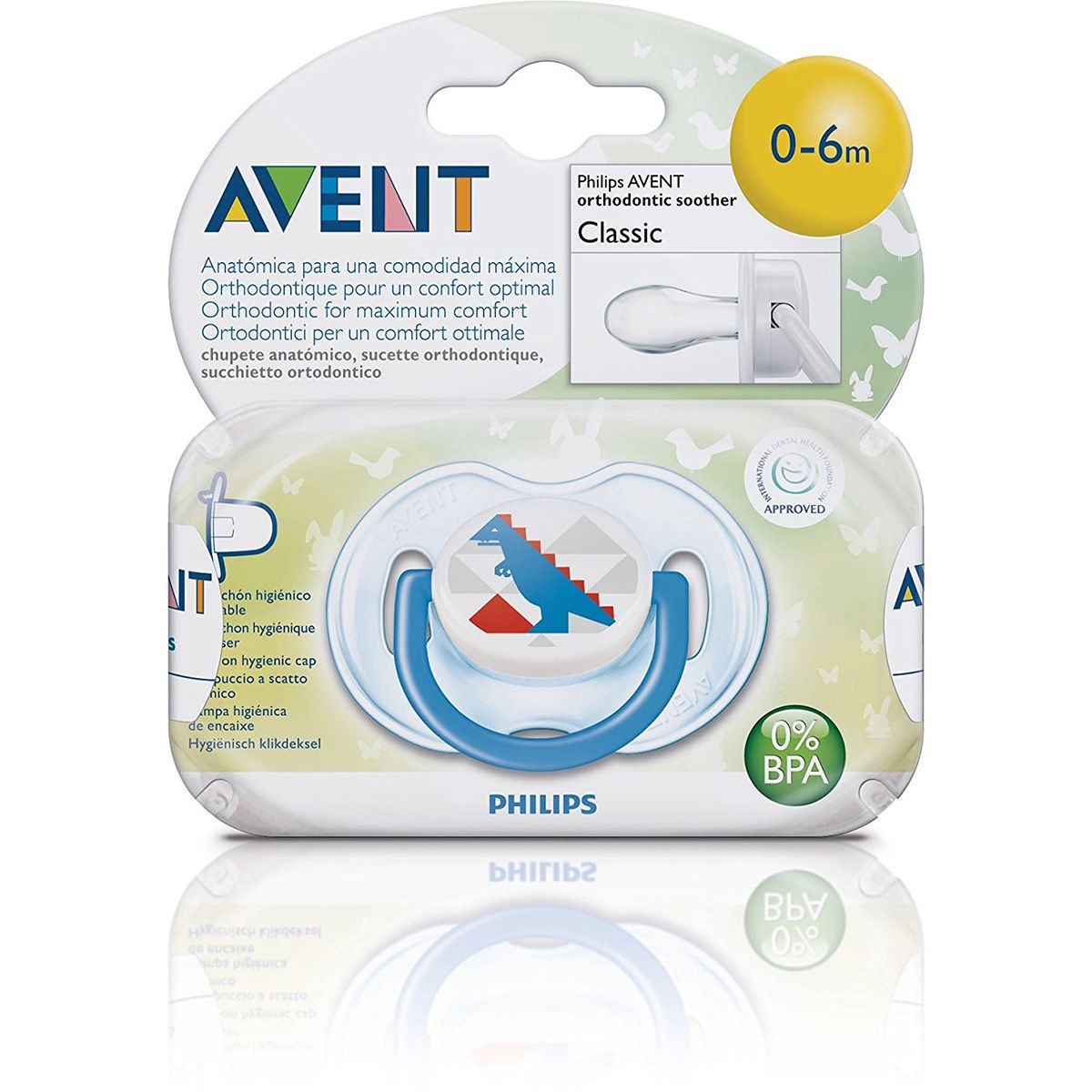 Пустышка серия FreeFlow для мальчиков 0-6 месяцев Philips Avent, 1 шт