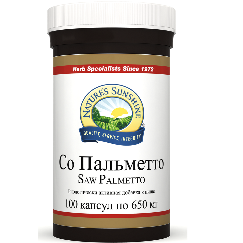 Со Пальметто, Нормализует функцию предстательной железы, NSP, 650 мг, 100 капсул